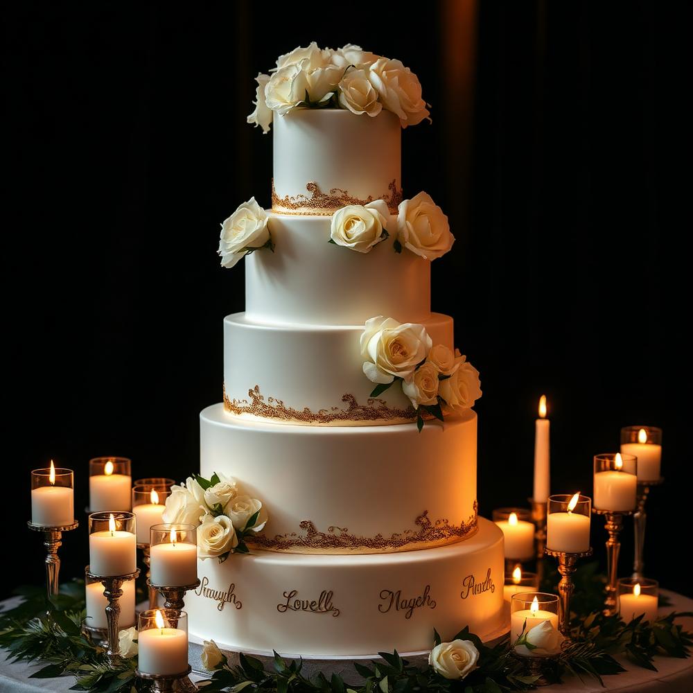 Mehrstöckige Hochzeitstorte